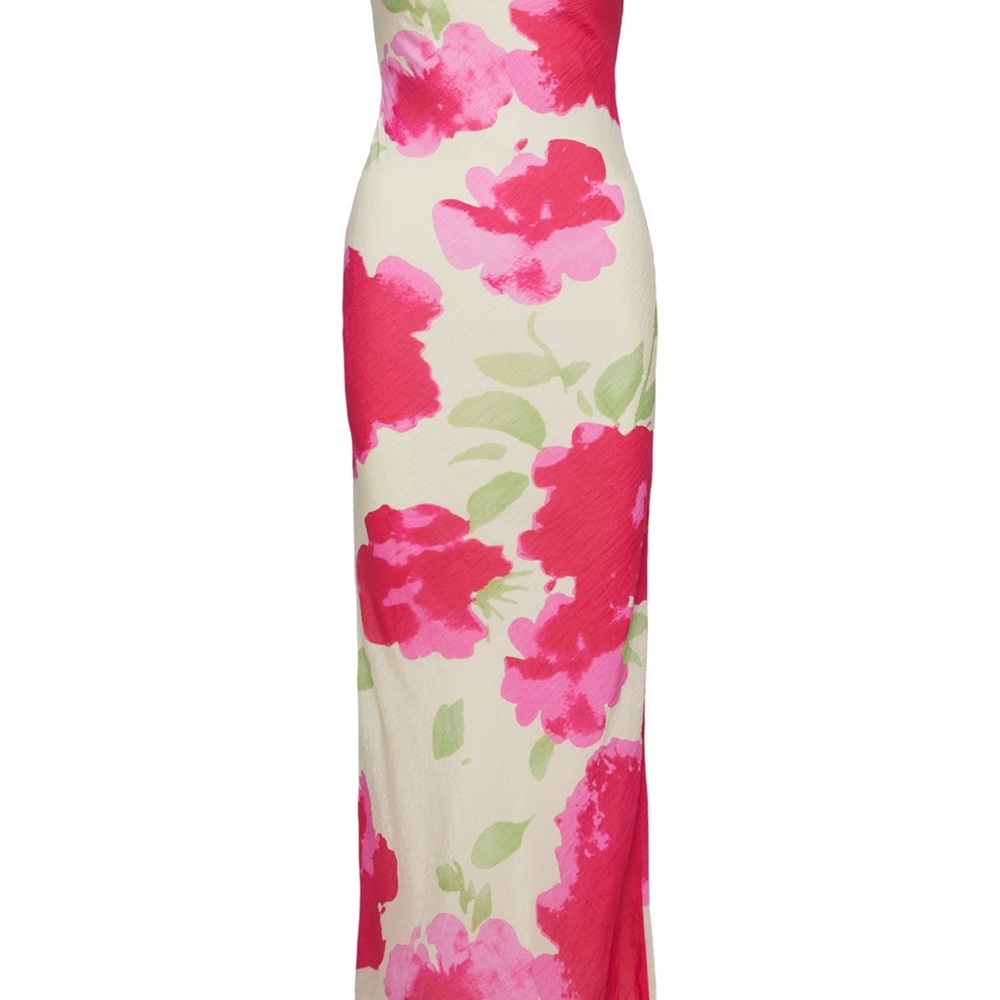 Princess Polly Pink and Green Floral Maxi Dress